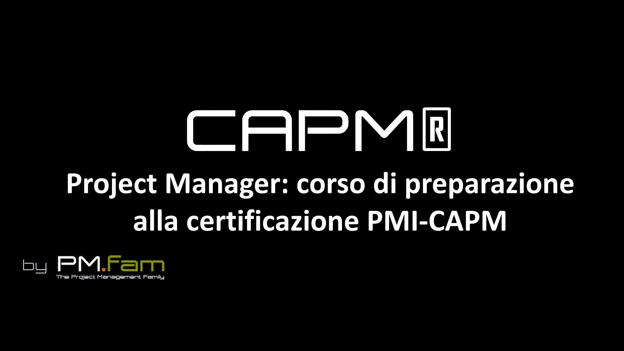 Corso Preparazione CAPM